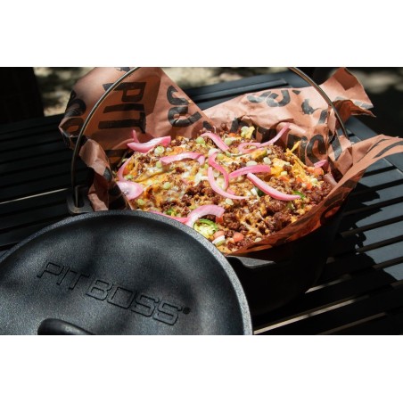 Set de 6 pièces Accessoires de Cuisson en Fonte Pré Assaisonné Pour Barbecue Camping Cuisine Extérieure PIT BOSS
