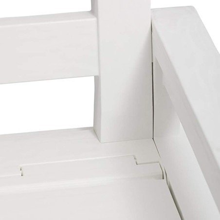 Coffre de Jardin en résine 270 Litres BLANC Effet bois 132 x 58 x H89 cm Protection Anti UV TOOMAX