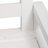 Coffre de Jardin en résine 270 Litres BLANC Effet bois 132 x 58 x H89 cm Protection Anti UV TOOMAX