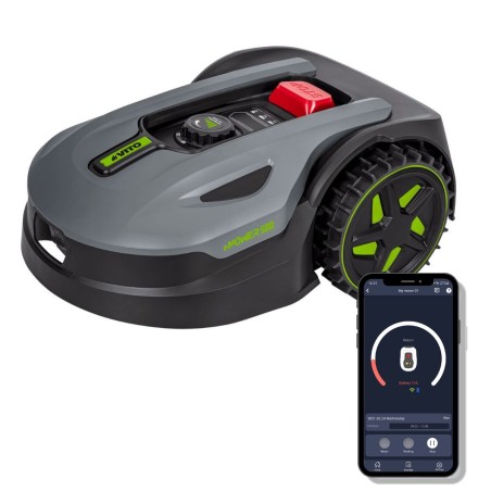 Robot Tondeuse 20V Batterie 4.0Ah 800m2 - Station de charge - Cable périphérique 170m - Autonomie 2h30 VITO