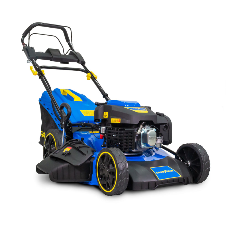 Tondeuse thermique Autotractée 7.5CV Démarrage électrique Moteur 4T OHV 224 cm³ Surfaces 2000m² GOODYEAR