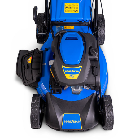 Tondeuse thermique Autotractée 7.5CV Démarrage électrique Moteur 4T OHV 224 cm³ Surfaces 2000m² GOODYEAR