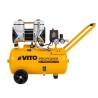 Compresseur à Air Portatif Silencieux 24L 2CV / 1,5 kW Gonfleur Pneus Voiture Chantier Sans huile 8 bar VITO