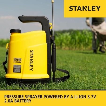Pulvérisateur Électrique 5L, Batterie Lithium 3,7 V / 2,6 Ah Pulvérisateur Jardin Végétaux + Lance Télescopique STANLEY