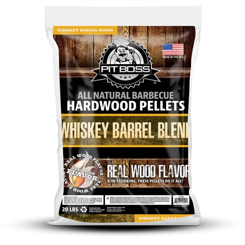 Sac de Pellets en Bois de Chêne 9 kg Granulés de Bois Whisky pour Cuisson Extérieure Barbecue Fumoir Four à pizza PIT BOSS