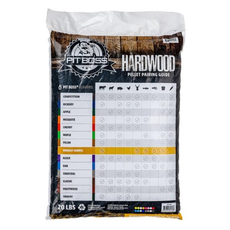 Sac de Pellets en Bois de Chêne 9 kg Granulés de Bois Whisky pour Cuisson Extérieure Barbecue Fumoir Four à pizza PIT BOSS