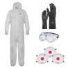 Kit de Protection Jardin Phytosanitaire EPI Combinaison Taille L, Lunettes et Gants de Protection Agriculture VITO