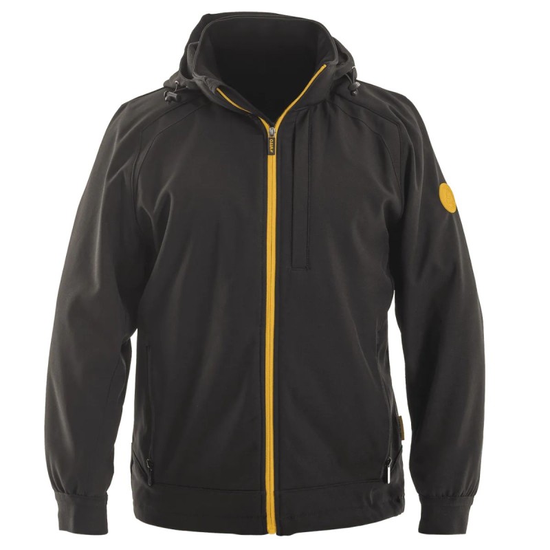 Veste Softshell à Capuche Noire Adventure Taille XL Homme Femme Multi-Poches VITO