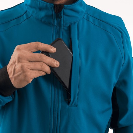 Veste Softshell Bleue Performance Taille L Unisexe Légère Multi-Poches VITO