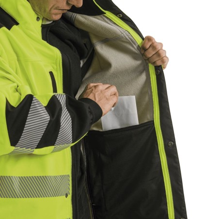 Veste Haute Visibilité EPI Taille L Modulable en Gilet Sans Manches Sécurité Chantier Homme Femme VITO