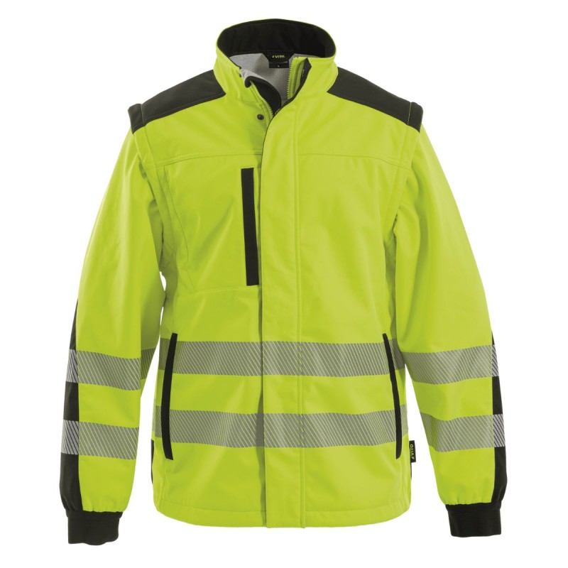 Veste Haute Visibilité EPI Taille S Modulable en Gilet Sans Manches Sécurité Chantier Homme Femme VITO