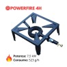 Réchaud à gaz 7.5KW Acier émaillé Bruleur fonte Réchaud Traiteur 4 pieds Cuissons extérieures