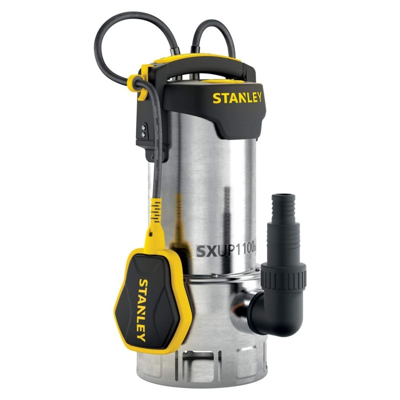 Pompe immergée Eaux Usées 1100W - Pompe Vide Cave Flotteur Intégré Débit max 16500 l/h Élévation 10.5m STANLEY
