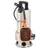 Pompe immergée Eaux Sales 1100W - Pompe à Eau Débit max 16500 l/h Élévation 10.5m Black+Decker