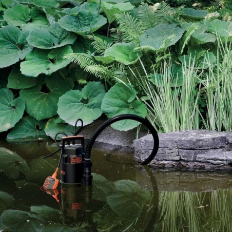 Pompe Vide Cave Eaux Usées 750W - Pompe Immergée Flotteur Intégré Eaux Claires / Eaux Sales Débit 13000 l/h Black+Decker