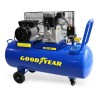 Compresseur d'air 10 bars Réservoir 100L à Courroie 3CV 2250W Débit air 350L/min GOODYEAR