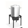 Réchaud Gaz 4 pieds 4.5KW Modulable 3 Hauteurs - Cuisine Extérieure Dimensions 40 x 40 x H78cm Allumage Piezo