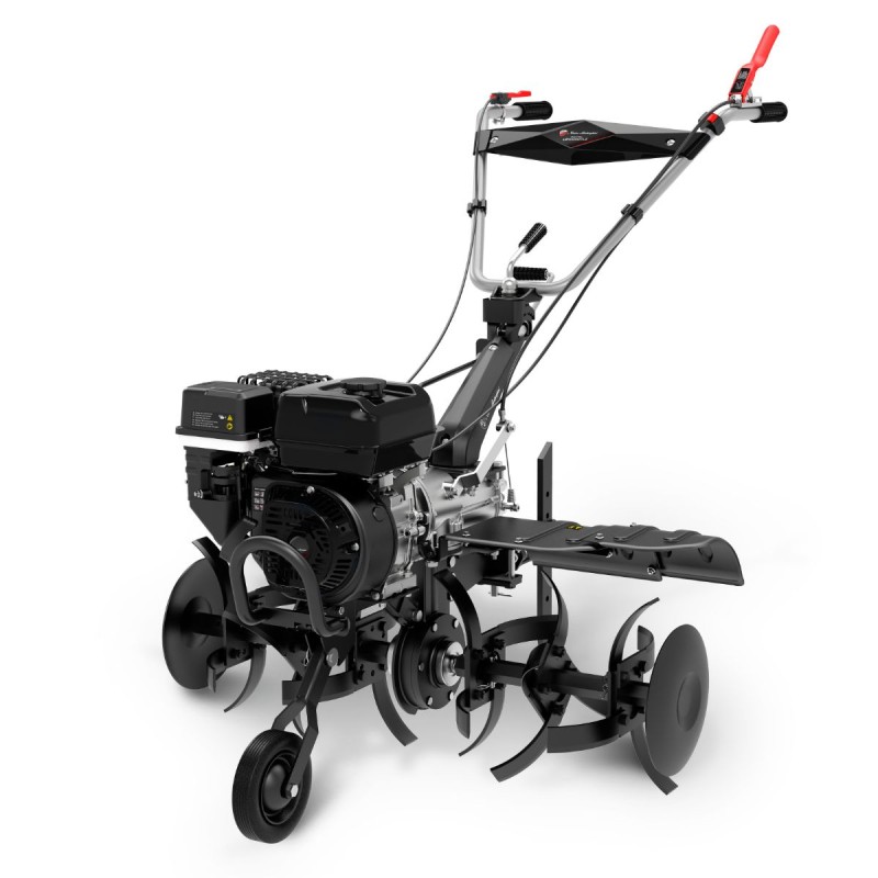 Motoculteur thermique 7CV 4T 202Cm3 Silencieux et sans vibrations Jeux de fraises + 2 disques Lamborghini