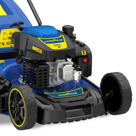Tondeuse Thermique Autotractée 224Cm3 7,5CV Moteur 4T OHV Largeur de coupe 56cm Surfaces 2000m² GOODYEAR GY56LM