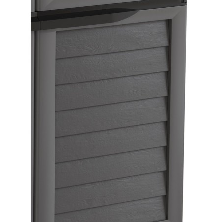 Abri de Jardin Extérieur 5500L Gris Anthracite - Polypropylène 151x208x200 - Cabanon de jardin Plancher intégré ARTPLAST