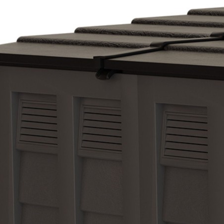 Abri de Jardin Extérieur 5500L Gris Anthracite - Polypropylène 151x208x200 - Cabanon de jardin Plancher intégré ARTPLAST