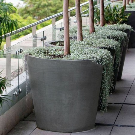 Pot de Fleur Gris 180L Diamètre 73cm H64.5cm - Jardinière Extérieure Balcon Terrasse Jardin ARTPLAST