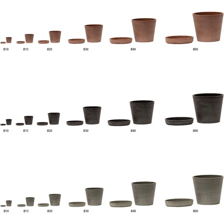 Pot de Fleur Gris 70L Ø50cm H47cm - Jardinière Extérieure Balcon Terrasse Jardin ARTPLAST