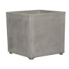 Pot de Fleur Carré Gris 50L 40x40cm - Jardinière Extérieure Balcon Terrasse Jardin ARTPLAST