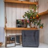 Pot de Fleur Carré Gris 50L 40x40cm - Jardinière Extérieure Balcon Terrasse Jardin ARTPLAST