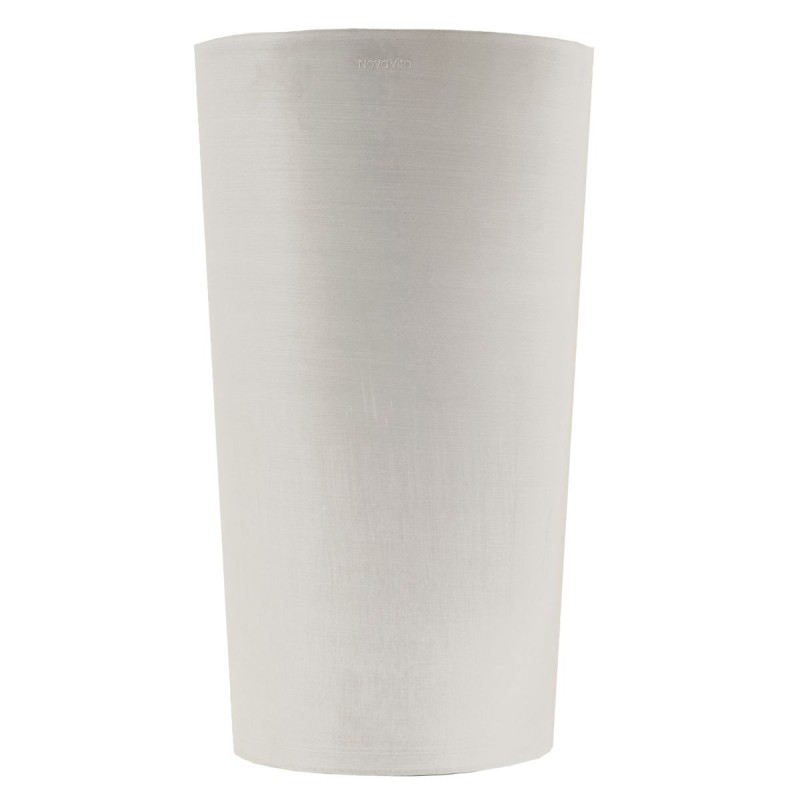 Pot de Fleurs Conique Gris Clair Ø30cm H52cm - Pot de Fleurs Haut en Plastique Recyclé - Design Italien ARTPLAST