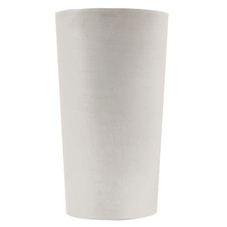 Pot de Fleurs Conique Gris Clair Ø30cm H52cm - Pot de Fleurs Haut en Plastique Recyclé - Design Italien ARTPLAST