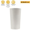 Pot de Fleurs Conique Gris Clair Ø30cm H52cm - Pot de Fleurs Haut en Plastique Recyclé - Design Italien ARTPLAST