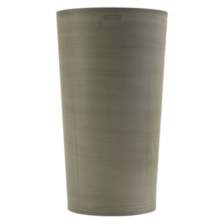 Pot de Fleurs Conique Gris Ø30cm H52cm - Pot de Fleurs Haut en Plastique Recyclé - Design Italien ARTPLAST