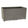 Jardinière Extérieure Grise Anthracite 100L 80x40cm - Pot de Fleurs Rectangulaire en Plastique Recyclé - Design Italien ARTPLAST