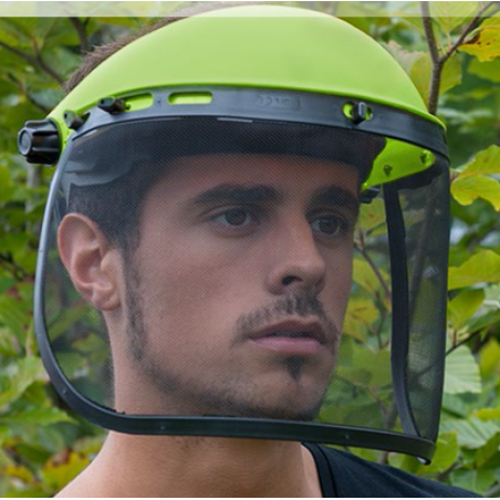 Débroussailleuse Thermique 52cm³ à Roues Lame Ø 255 mm + Casque de sécurité Grillagé VITO