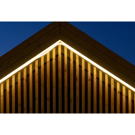 Ruban LED 12W sur Enrouleur 25m - Guirlande Lumineuse Blanche 4000K - Pour Intérieur Extérieur Façade Maison Evènement ASLO