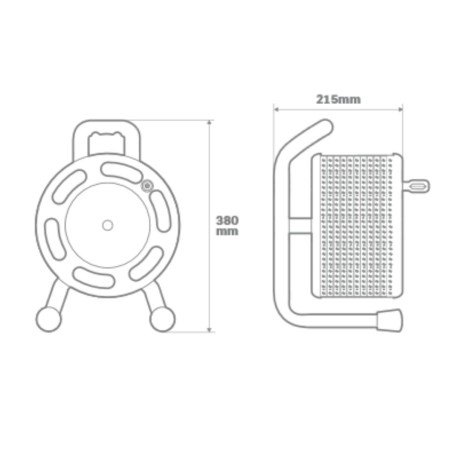 Ruban LED 12W sur Enrouleur 25m - Guirlande Lumineuse Blanche 4000K - Pour Intérieur Extérieur Façade Maison Evènement ASLO