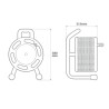 Ruban LED 12W sur Enrouleur 25m - Guirlande Lumineuse Blanche 4000K - Pour Intérieur Extérieur Façade Maison Evènement ASLO
