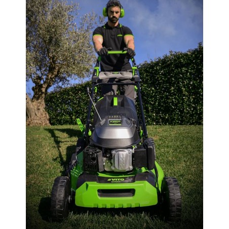 Tondeuse à gazon Autotractée 6,5 CV Pelouses 2000m2 Mulching Bac 65L VITO