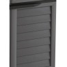 Abri de Jardin Extérieur Gris Anthracite Polypropylène 151x146x200cm avec Plancher Cabanon Rangement Outils- Mobilier de jardin