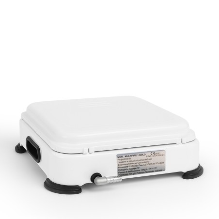 Réchaud à gaz 1 feu 1500W Brûleur fonte amovible Lavable Gaz butane ou propane Blanc laqué Grille Couvercle GOLD