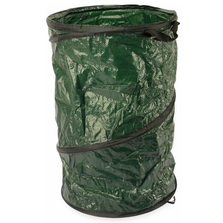 Pack de 4 Sacs à Déchets Verts 120L Sac Pliable Compost Gravat Poignées Poubelle Tri Plastique Nettoyage Jardin