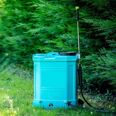 Pulvérisateur Electrique 16L à Batterie 8.0Ah + Lance Télescopique INOX + 3 Buses + Chargeur KZ GARDEN