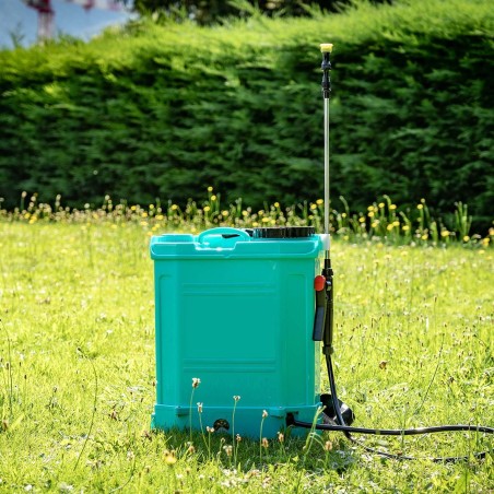 Pulvérisateur Electrique 16L à Batterie 8.0Ah + Lance Télescopique INOX + 3 Buses + Chargeur KZ GARDEN