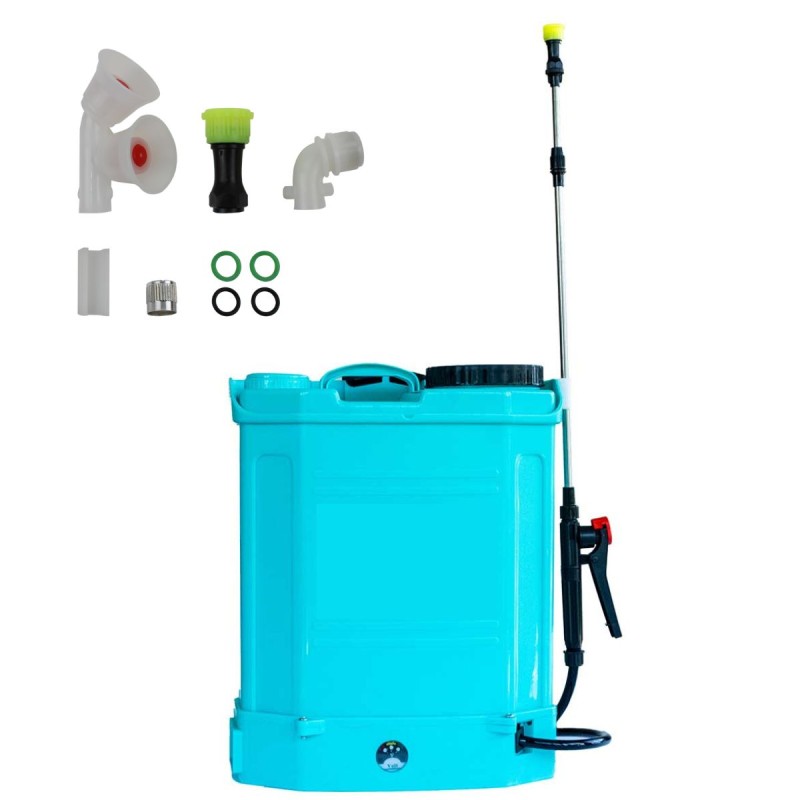Pulvérisateur Electrique 16L à Batterie 8.0Ah + Lance Télescopique INOX + 3 Buses + Chargeur KZ GARDEN