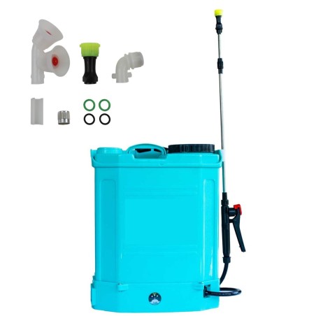 Pulvérisateur Electrique 16L à Batterie 8.0Ah + Lance Télescopique INOX + 3 Buses + Chargeur KZ GARDEN