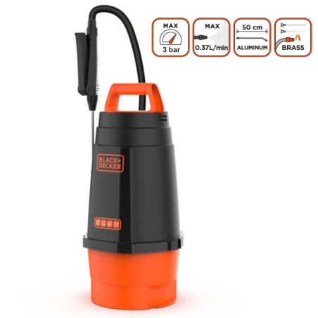 Pulvérisateur Jardin 6L + Lance Pulvérisateur à Pression Jardin Black & Decker