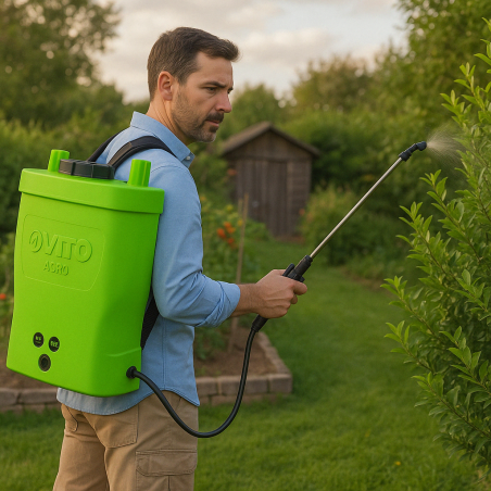 Pulvérisateur de Jardin 16L à Batterie VITO - Pulvérisateur Electrique 6 bars - Buses, Chargeur et Lance Télescopique Inclus