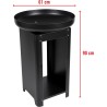 Brasero Barbecue Exterieur 61x90cm - Plancha Grill Teppanyaki - Charbon de Bois Jardin et Terrasse - Cuisine Extérieure ALPINA