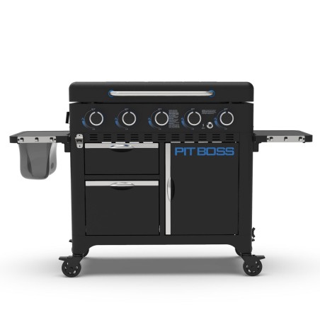 Plancha à Gaz 5 Brûleurs 14650W Plaque Ceramique 90 x 46 cm Amovible Pit Boss